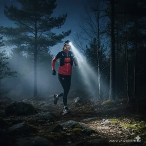 A minimalist, lightweight camping headlamp designed for night trail running in the Gatineau Hills.