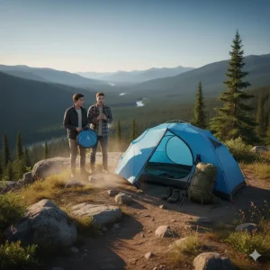 A modern pop-up tente camping ideal for quick weekend getaways in Quebec and Ontario.