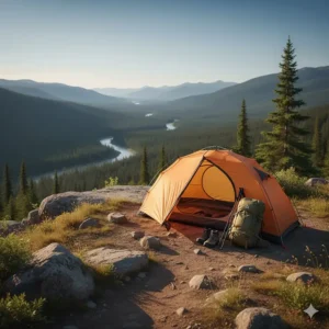 Ultra-lightweight tente camping perfect for backpacking through Canadian provincial parks.