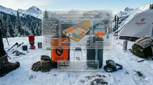 Illustration of the Apex baffle construction in the Nemo Tensor Extreme designed for sub-zero Canadian temperatures.