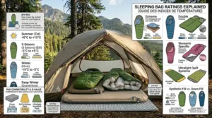 An illustration explaining R-value and insulation in camping sleeping pads.