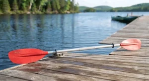 A durable aluminium shaft kayak paddle under $150 CAD ideal for casual paddling.