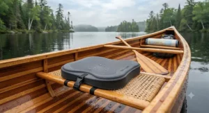 Waterproof closed-cell foam canoe seat pad designed to keep you dry in damp weather.