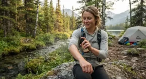 A non-toxic insect repellent spray ideal for sensitive skin during backcountry camping trips in Canada.